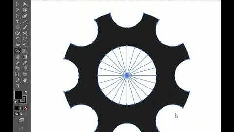 Designing settings icon on Adobe Illustrator