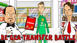 📝De Gea TRANSFER BATTLE📝 Rafa Benitez vs Van Gaal PARODY! (Real Madrid vs Man Utd Cartoon)
