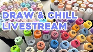 Chill &amp; Draw Livestream | Oct Monthly Faves Sketchbook Spread