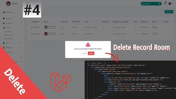 Delete room record on Hotel Project Laravel | Hotel Management