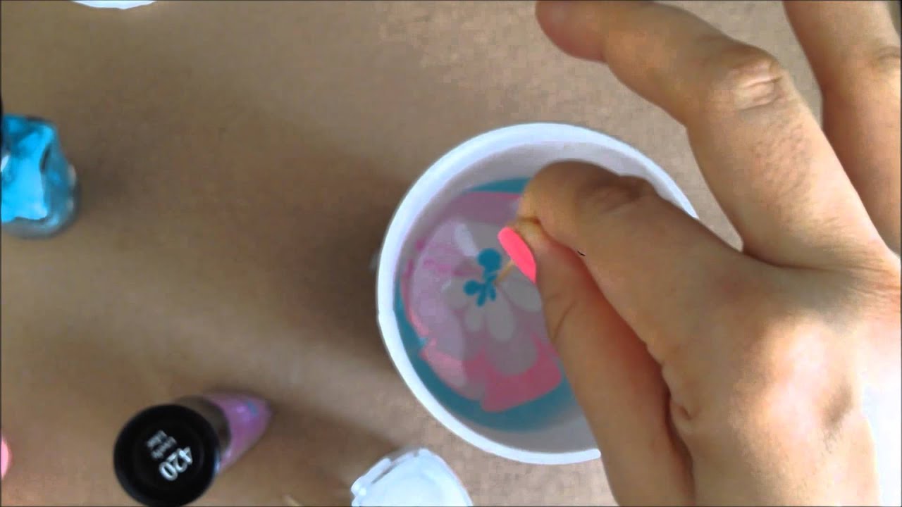 How to water marble nails video