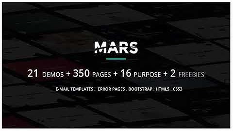 Mars | Multipurpose Parallax Responsive Coming Soon and Under Construction Template | Themeforest