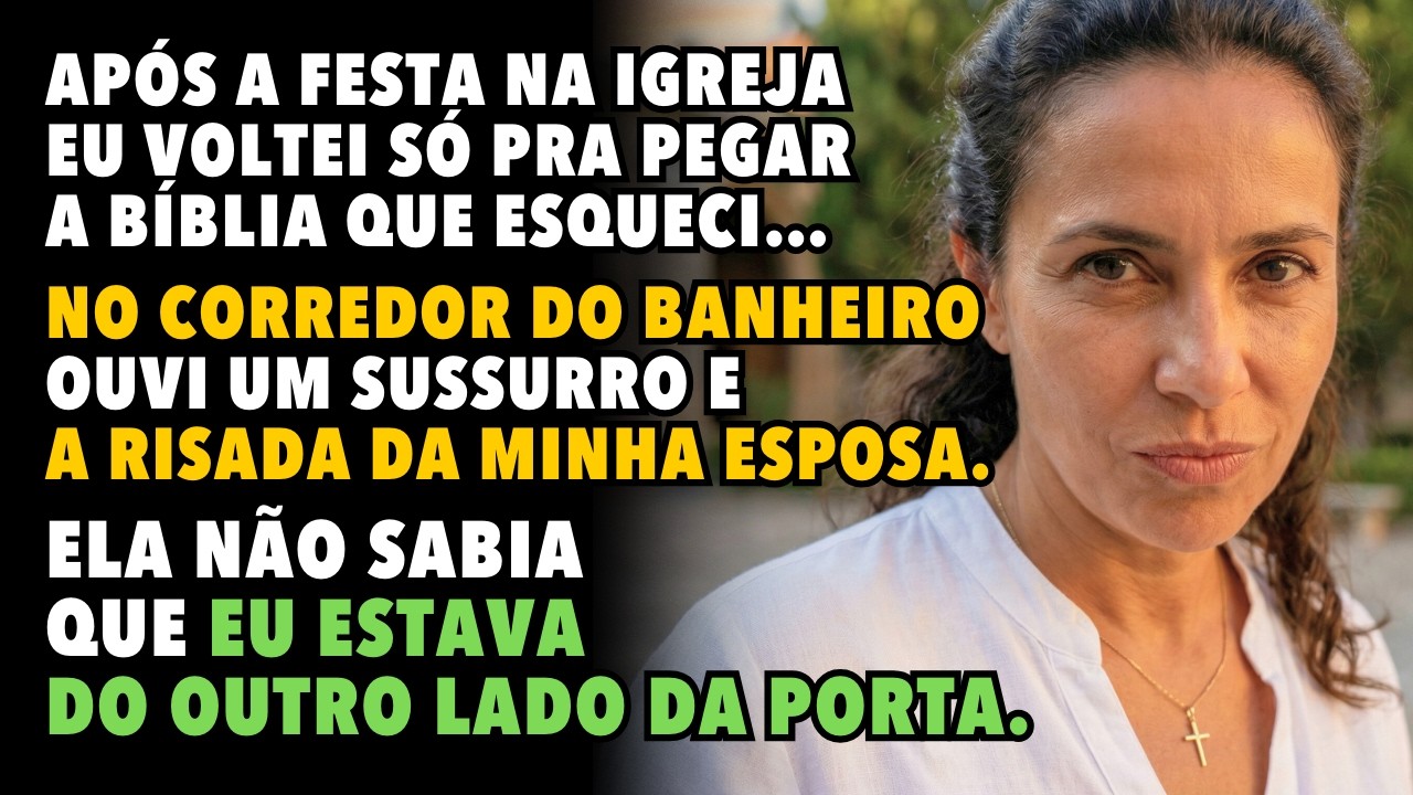 Quando decidi ir embora da festa da igreja, um barulho atrás da porta do banheiro me fez congelar