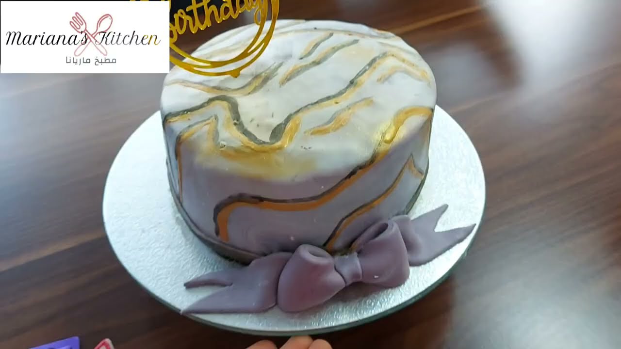 طريقه تنزين كيك عيد ميلاد ب نصف ساعه و طريقه عمل عجينه السكر