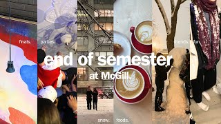 end of semester at mcgill: friends, partying, snow, and food