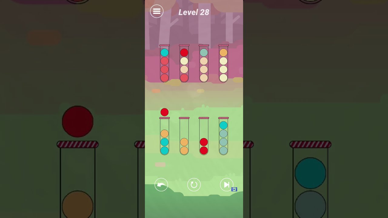 Ball Sort Puzzle Hard Level 28 gameplay (iOS Android)