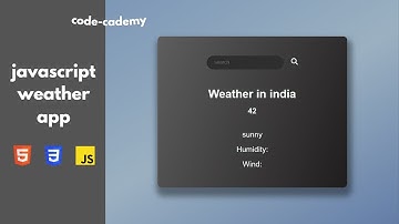 build a weather app with html css & javascript | javascript weather app beginner project
