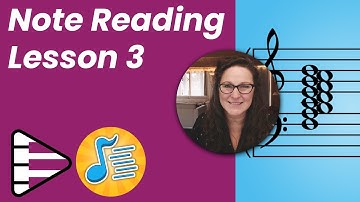 Note Reading Course - Lesson 3 - Neighbors and Skips of Middle C - featuring Note Rush app.
