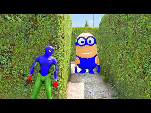 GTA 5 Red Spiderman VS Red/Green Minion! 💥 Epic Ragdolls & Fails 😂 EP3
