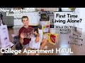 MOVING INTO MY FIRST COLLEGE APARTMENT *Apartment Essentials HAUL* (what you actually need)