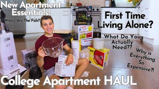 MOVING INTO MY FIRST COLLEGE APARTMENT *Apartment Essentials HAUL* (what you actually need)