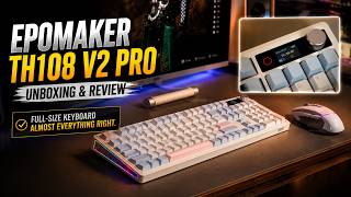 𝗘𝗣𝗢𝗠𝗔𝗞𝗘𝗥 𝗧𝗛𝟭𝟬𝟴 𝗩𝟮 𝗣𝗥𝗢 unboxin: FULL-SIZE keyboard almost got everything right !