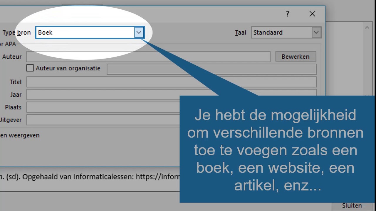 hoe voeg ik een bibliografie toe in Word - YouTube