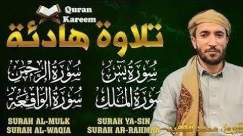 تلاوة عجيبة تريح القلوب والعقول بصوت القارئ محمد الفقيه سورة يس الرحمن يقع الملك يس القرآن الكريم