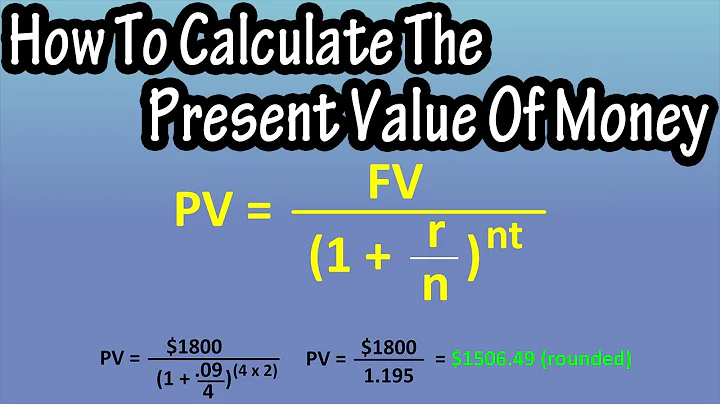 How To Calculate The Present Value Of Money Explained - Time Value Of Money