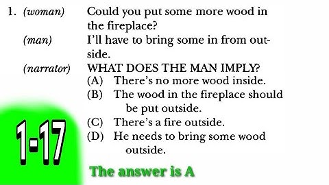 Latihan Tes TOEFL - Listening | #1-17 Focus on The Last Line, Etc.