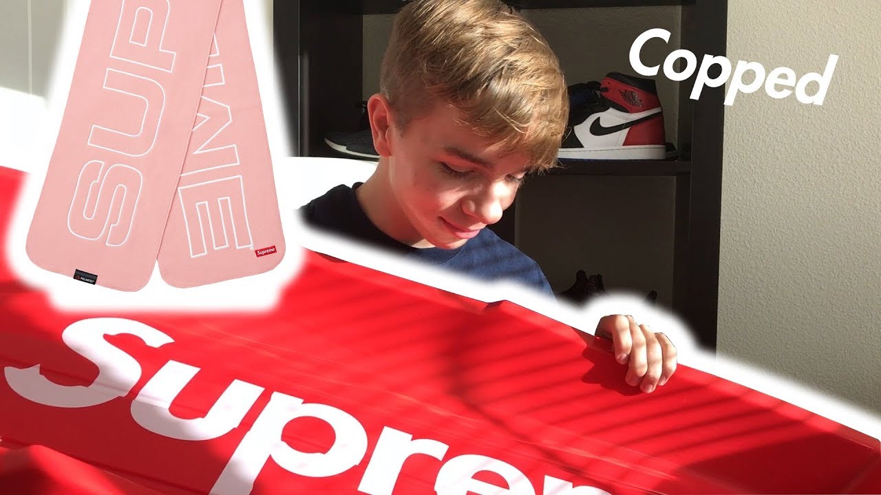 SUPREME SLED UNBOXING PLUS SUPREME SCARF! - YouTube