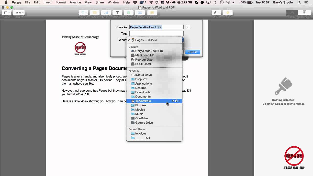 how to save a pdf as a word document mac