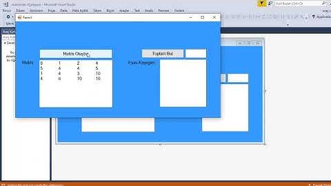 C# Çok boyutlu diziler(matris) oluşturma ve esas köşegen toplama