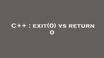 C++ : exit(0) vs return 0