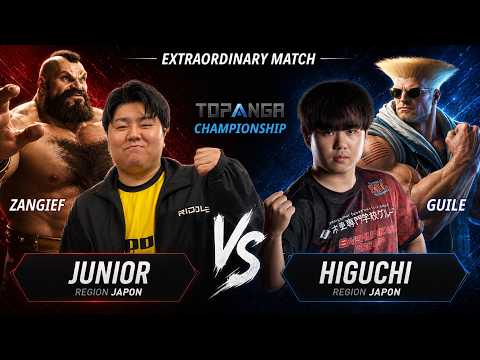 🔥 INTENSE MATCH ▰ HIGUCHI (Guile) vs JUNIOR (Zangief) ▰ TOPANGA Championship–Street Fighter 6 🔥