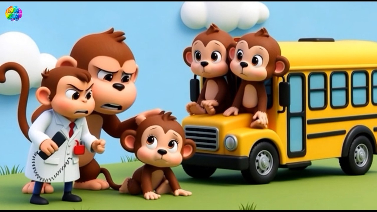 Five Little Monkeys Jumping on the Bed 🐒 | Nursery Rhymes for Kids ...