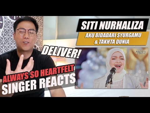 Dato' Sri Siti Nurhaliza-Medley Aku Bidadari Syurgamu & Takhta Dunia | SINGER REACTION