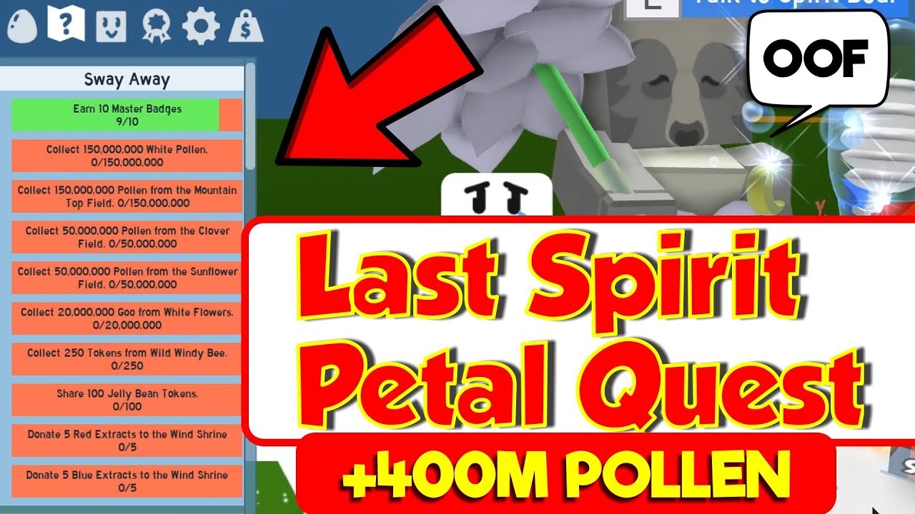 The Last Spirit Petal Quest Wow Bee Swarm Simulator Youtube - wow i pwn alot of noobs donate plz roblox