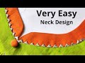 Very Easy Kurti Front Neck Design Cutting and Stitching | New Neck Design | Beginners