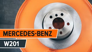 Hoe een achter remschijven van achter remblokken vervangen op een MERCEDES BENZ 190 W201 HANDLEIDING