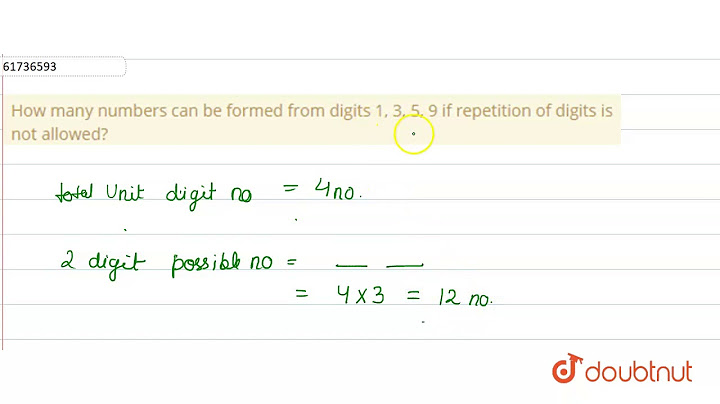 How many two digit numbers can be formed from the numbers 1, 2, 3, 4, 5 if repetition is not allowed