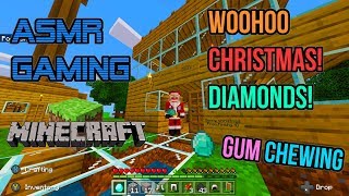 ASMR Gaming 🎅 Minecraft Woohoo Merry Christmas Diamonds! Gum Chewing 🎮🎧Controller Sounds😴💤 screenshot 3