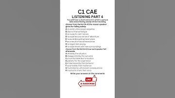 C1 Certificate Advanced English (CAE) Listening Practice Test 2025 - Part 4 #difficultquestions #cae