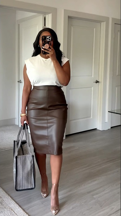 brittney_cherelle on LTK  Leather top outfit, Leather dress