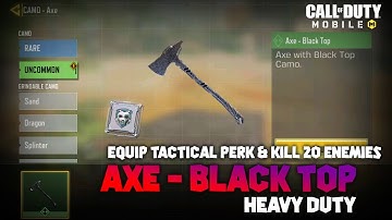 KILL 20 ENEMIES EQUIP TACTICAL MASK PERK | HOW TO GET AXE BLACK TOP COD MOBILE SEASONAL EVENT