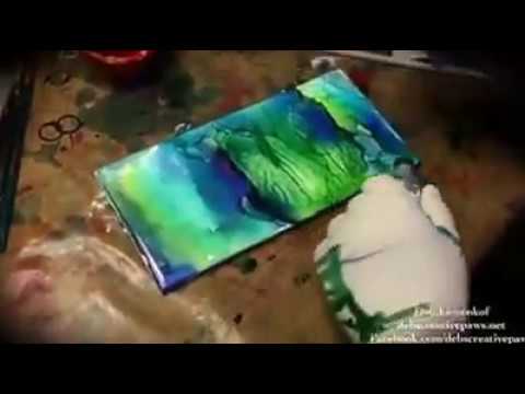 How to Paint with Alcohol Ink on Tile 