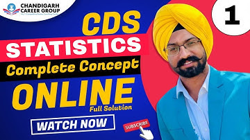 Statistics class 1 CDS NDA AFCAT mathematics By Sandeep Brar | Chandigarh Career Group