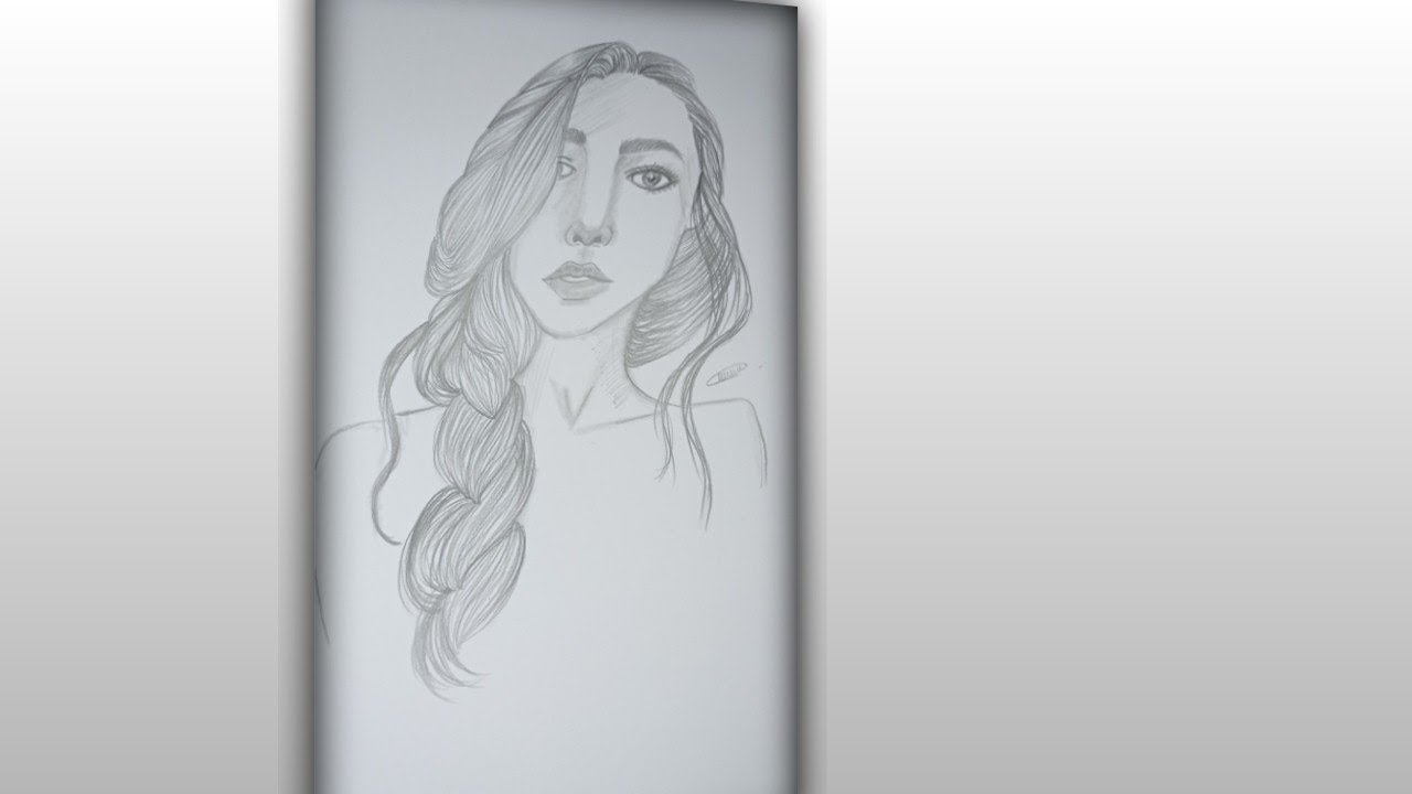 Drawing a girl/how to draw a girl/pretty girl/pencil sketch/pencil