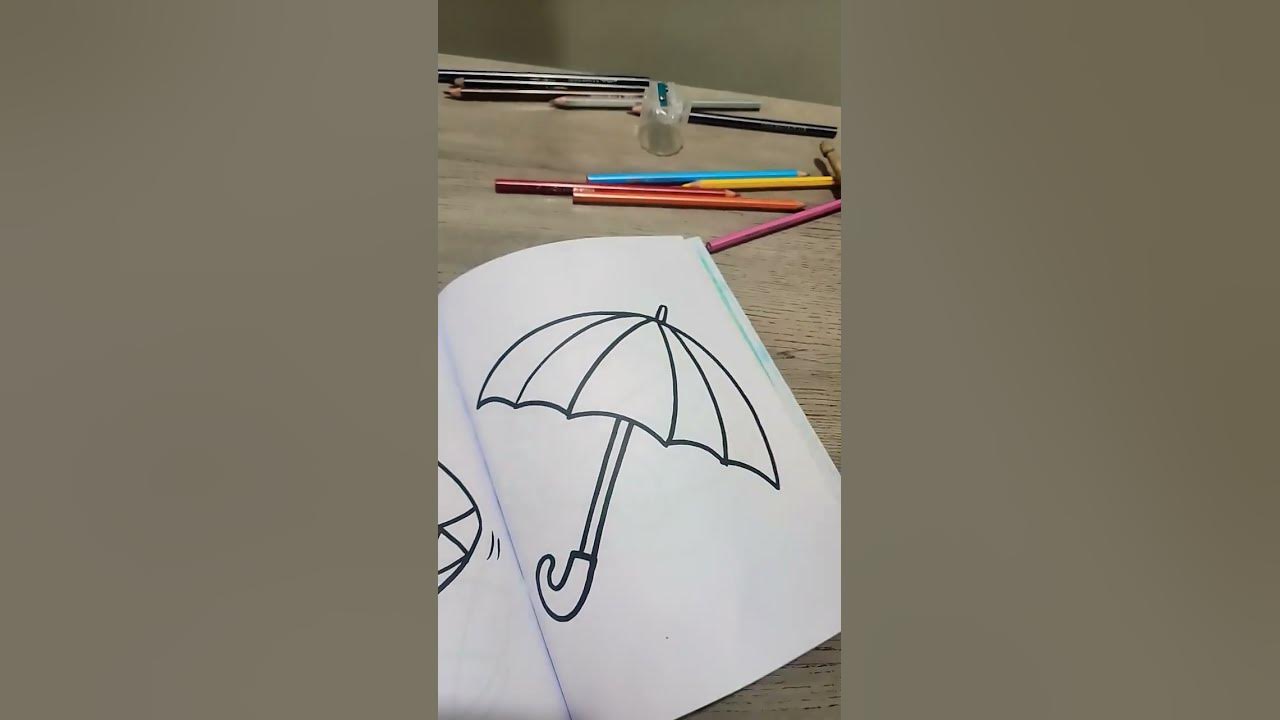 Coloring umbrella with pencil colors deadshot12830 YouTube