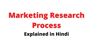 Lecture-5 Marketing Research Process
