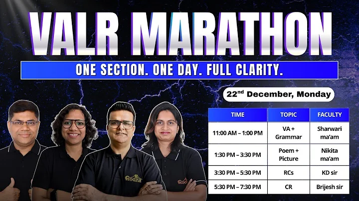 VALR Marathon for XAT 2026 | One-Day Complete Revision