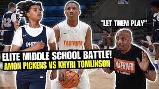 TOP PLAYERS IN THE NATION BATTLE: Khyri Tomlinson vs Amon Pickens 2024 Never Walk On The Hardwood!!