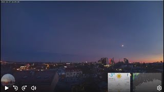 Clear day with moon rise at night over Tallinn - Time-lapse - 2025-11-27