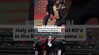 Foul ball smacked the mask and put the umpire in airplane mode 😭