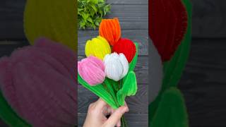 How to make Tulip from Chenille Stems Pipe Cleaner Flowers