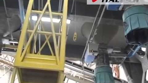 TOREX Loading bellows in storage plant for atomized clay   TECNOMIX