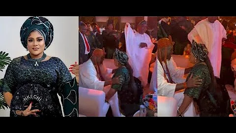 Actress Nkechi Blessing Links Up With Ooni of Ife at Seyi Vodi’s 50th Birthday