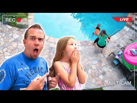 Mom Catches Baby Jumping Into Pool Caught On Camera!!!