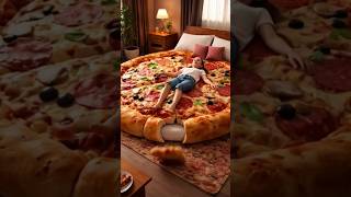 Sleeping on Chinese Food Bed 😍 | Viral 3D AI Bedroom” #food #pizza #shortsvideo #shorts