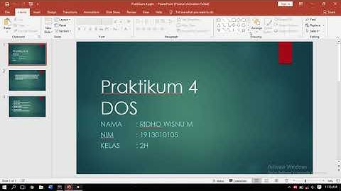 pengaplikasian 4 perintah DOS di command prompt windows - SO